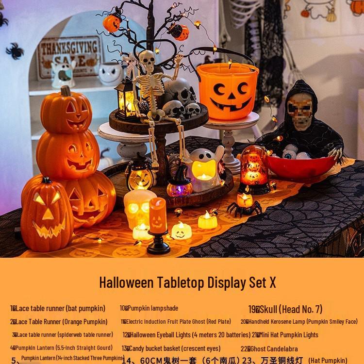 Светящийся тыквенный фонарь на Хэллоуин Набор для украшения вечеринки