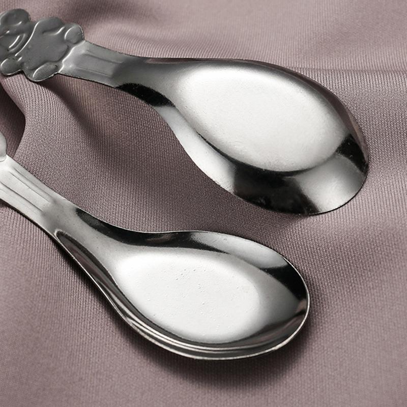 Нержавеющая сталь креативная милая коала мороженое десерт фруктовый совок плоский дно ложка для размешивания кофе чай столовые приборы ложка