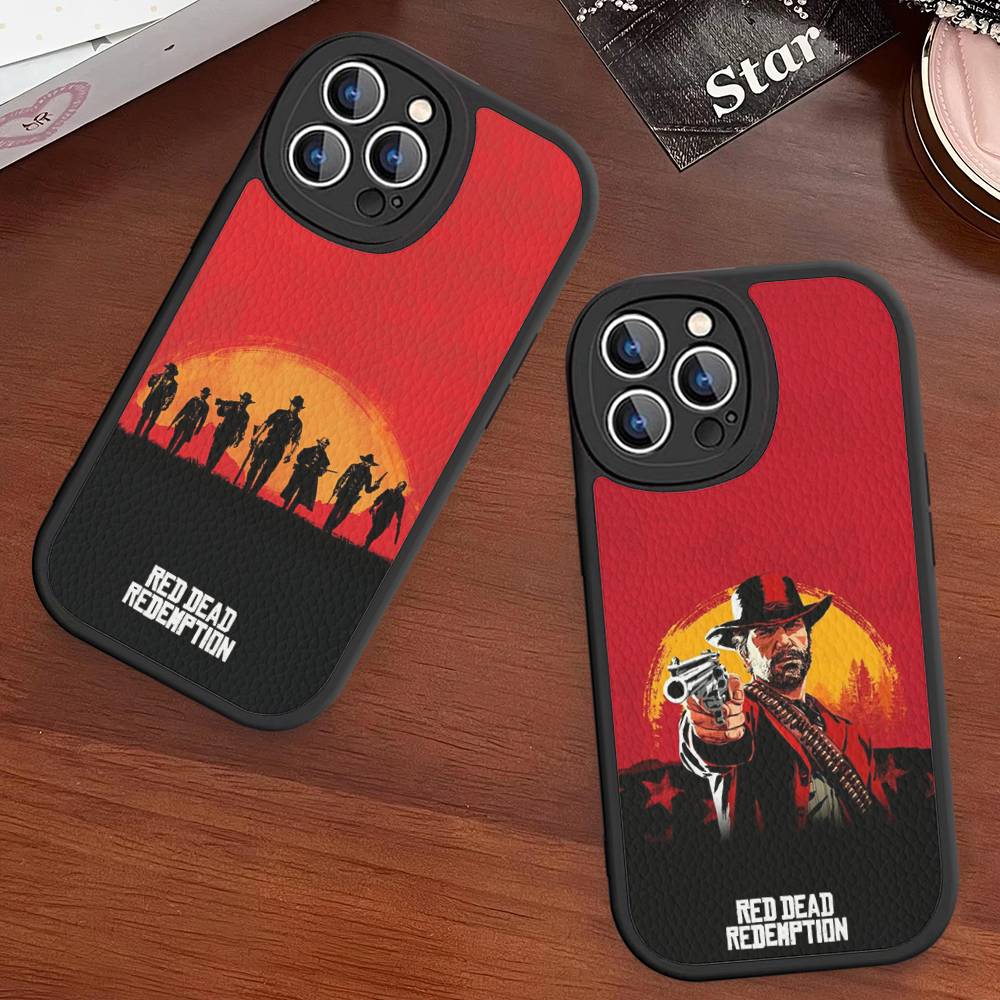 Игровой ТВ-Red-Dead-Redemption-2 Чехол для телефона для iPhone 15 14 13 12 11 16 Pro Max Plus Кожаный Мягкий Чехол