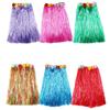 Adult Kid Hawaiian Party Hula Garland Grass Skirt&Wreath Plastic Fibers Girl Dress Beach Dance Activity Performance Prop