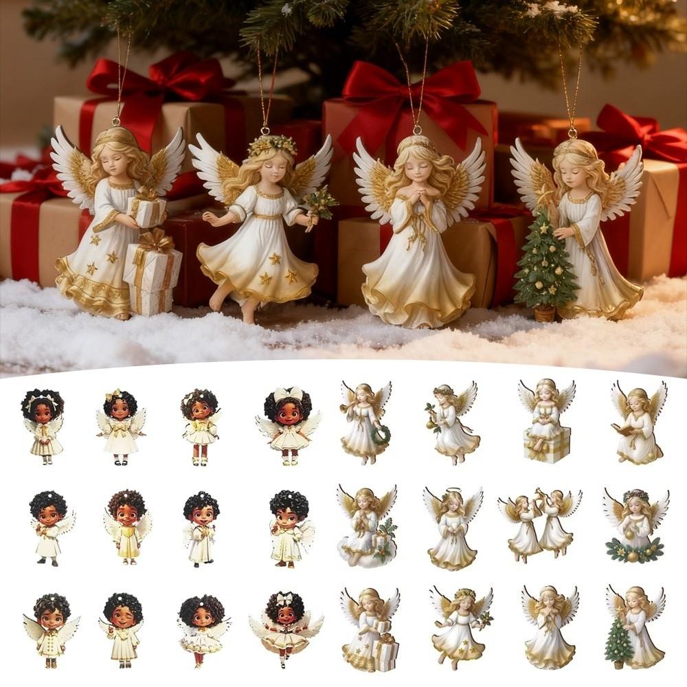 24/36 шт. Подвесной Рождественский Подвес в Винтажном Стиле Украшение для Рождественской Елки Новый Подвес Ангел Праздничный Декор