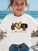 Cute Afro Queen Peace Love Melanin Print Tee For Girls Black Pride Cartoon Character Kids Short Sleeve T Shirt
