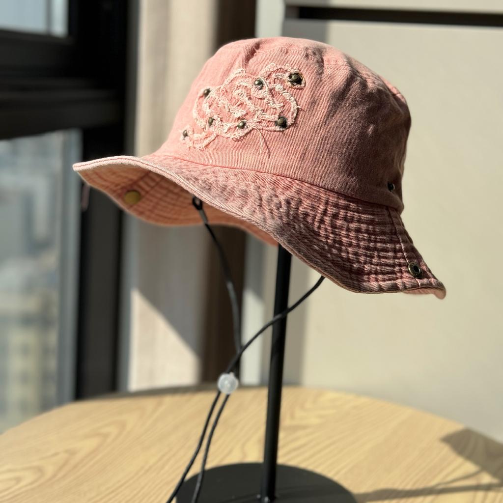 Винтажная уличная мода, стираная широкополая шляпа- рыбак с вышивкой для защиты от солнца для женщин, походная шляпа-ведро, ковбойская шляпа в западном стиле