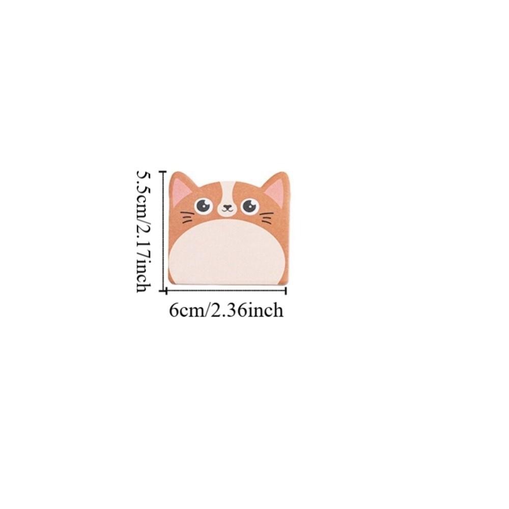 240cps Dog Cat Memo Pad Animal Shaped Notepad Notebook Planner Sticky Notes Students