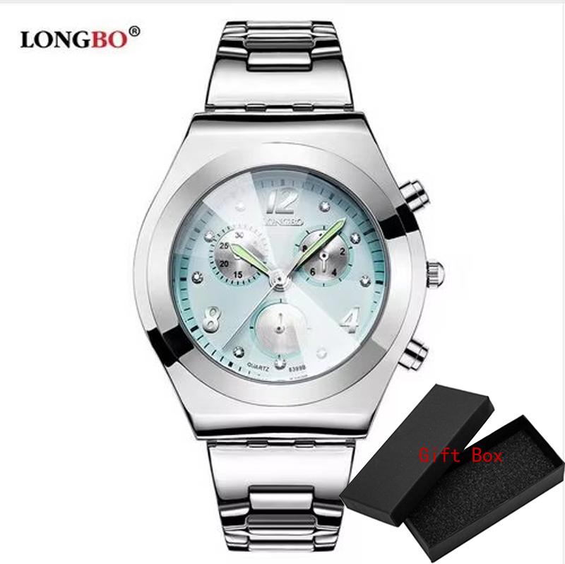 Fashion LONGBO Brand Luxury Water Resistant Casual Quartz Women Lady Gift Watches Full Stainless Steel Sports Watch Montre Femme