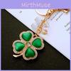Роскошный брелок «Четырехлистный клевер» «Кошачий глаз» с потрясающим кристаллом для стильных аксессуаров и подарков