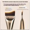 2Pcs Professional Arc-Shaped Flat-Head Ultra-Thin Foundation Brush, Paint-Free And Traceless Foundation Liquid Brush