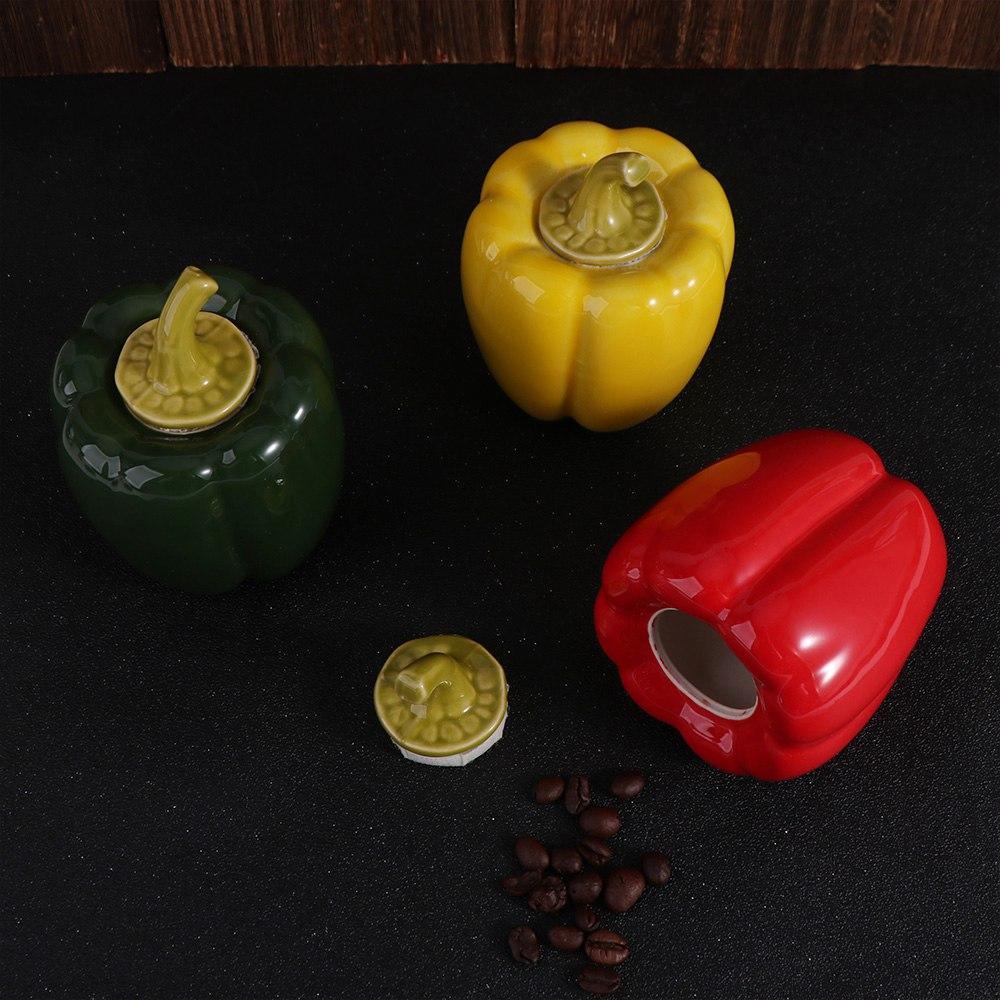 Moisture-proof Strawberry Tea Storage Creative Coffee Container Ceramic Tea Caddies  Sealed Jars