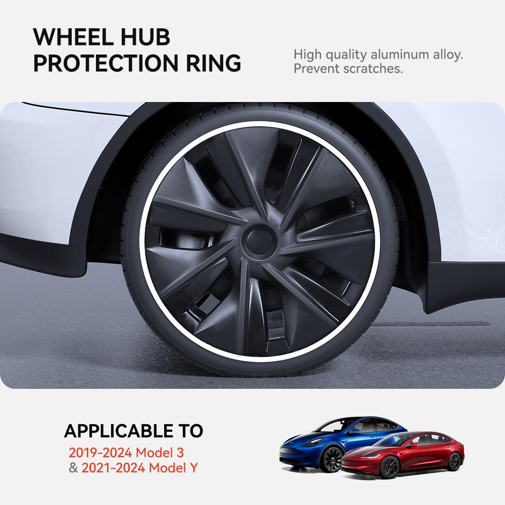 YZ for Tesla Model 3 Y 19/20 Inches Wheel Protection Hub Protection Patch Tire Protection Care Covers Car Styling Accessories