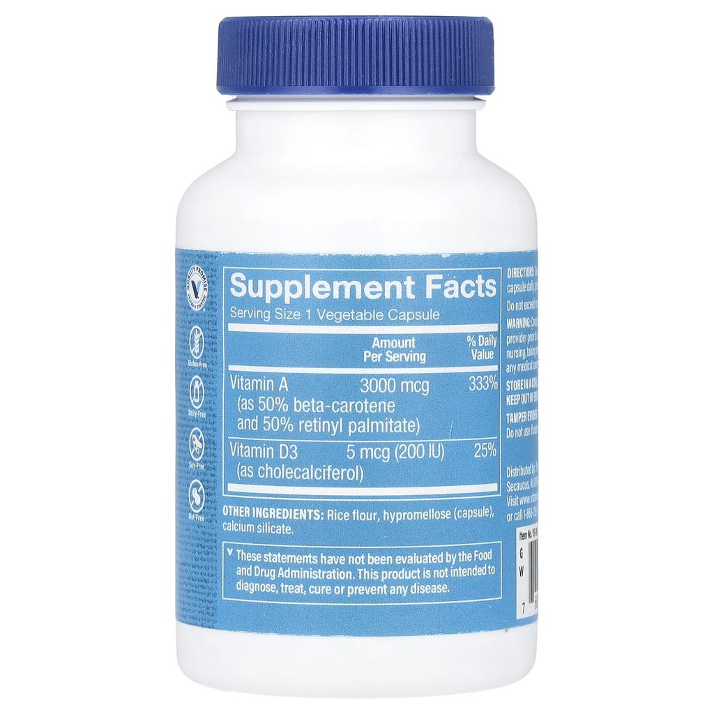 Vitamin A & D3, 100 Veggie Capsules