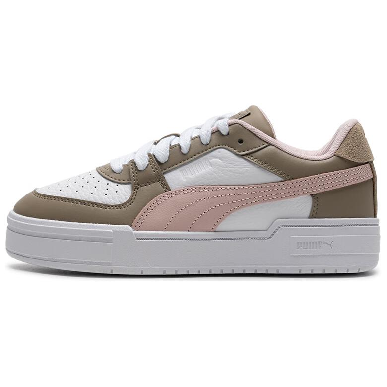 Puma Ca Pro Fashion Comfortable Low-Top Sneakers Women Sneakers White Brown 394749-08