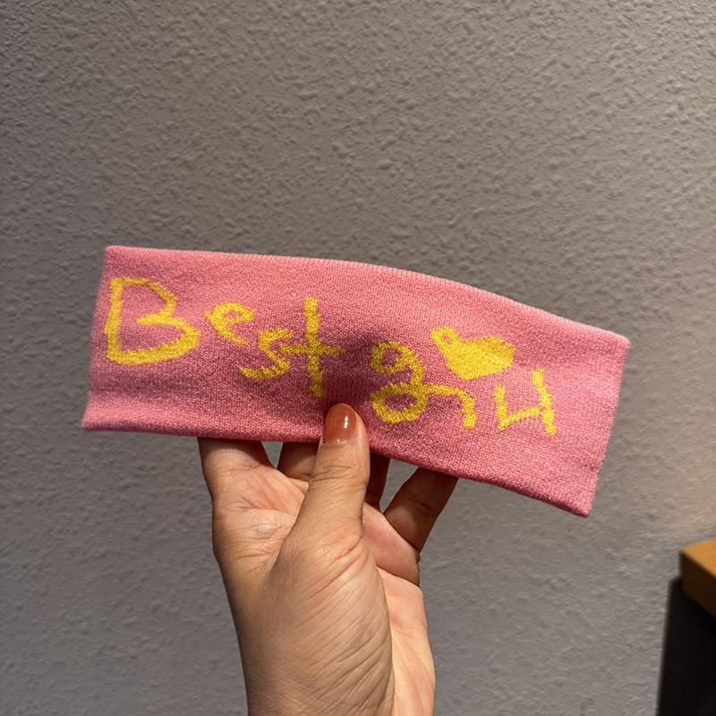 Корейский стиль Буквенная повязка на голову с эластичной резинкой для девочек и мальчиков Летний модный аксессуар