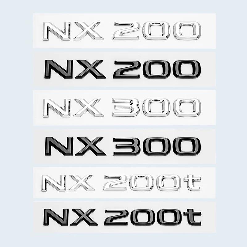 Car Trunk ABS Chrome Gloss Black Letters Logos Badge Emblem Decals Styling Sticker For Lexus NX NX200 NX300 NX200t Accessories