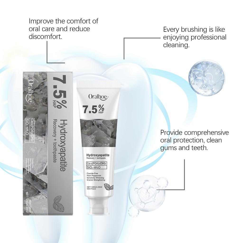 ORALHOE Whitening Toothpaste for Daily Gum Care, Gentle Stain Removal,100ml