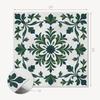 Set of PVC tiles with a pattern, self-adhesive, for the bedroom, plant pattern with ornaments, 20x20x20 cm