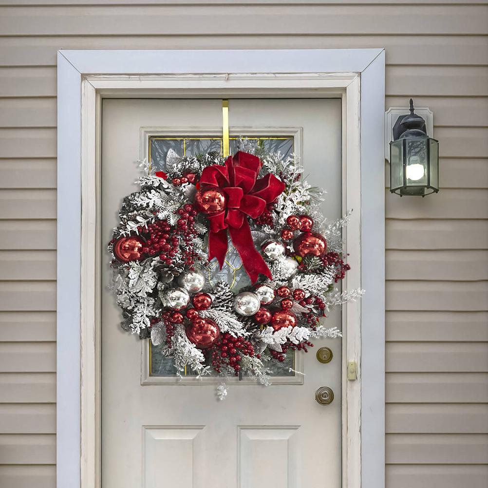 40 см Рождественский венок Рождественские украшения на дверь Веселого рождественского декора для дома 2021 С Новым годом