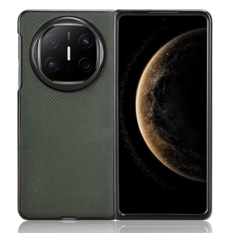 Чехол для Huawei Mate X6 Кожаная задняя панель из углеродного волокна Для Huawei Mate x6 X6 Чехол Жесткий складной защитный чехол для телефона