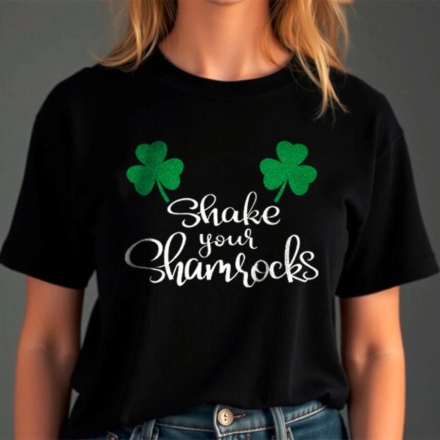 Shake Your Shamrock St.Pattys Day T-Shirt, Irish Leprechaun Patty Tee Top