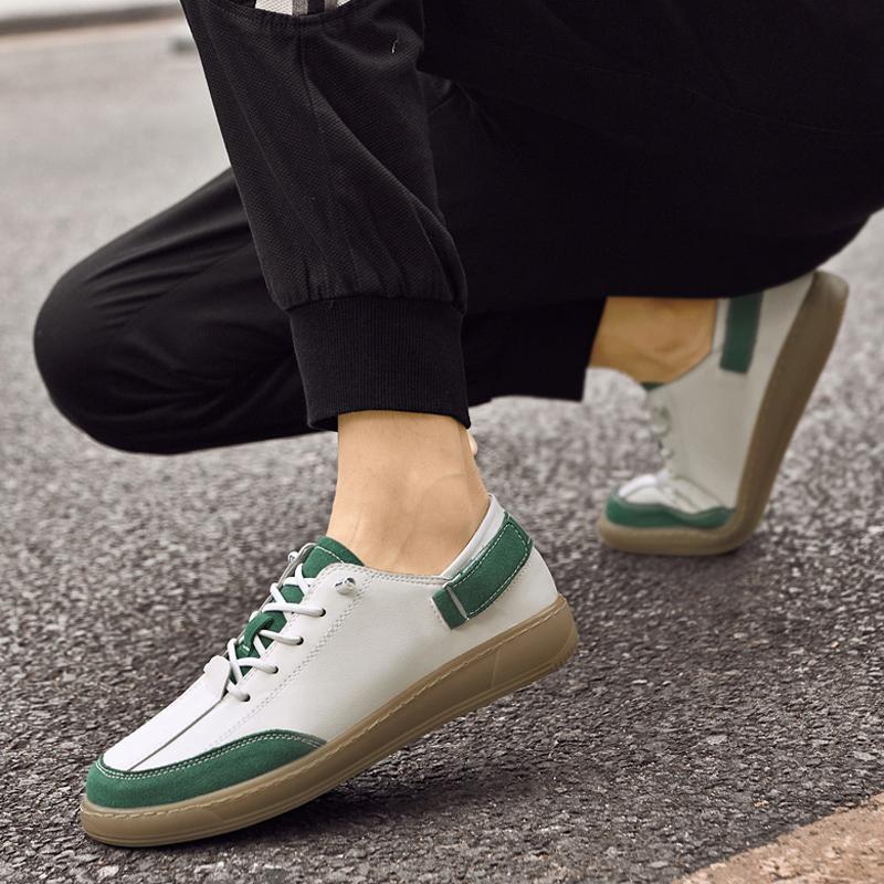 Модная Высококачественная Мужская Повседневная Обувь Мужская Удобная Обувь для Ходьбы Мужская Школьная Обувь из Натуральной Кожи Модные Мужские Удобные Кроссовки