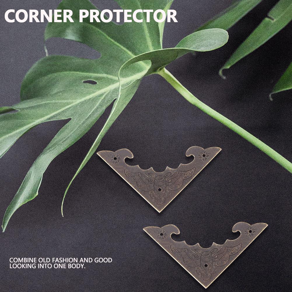 12 шт. деревянная шкатулка для ювелирных изделий подарочный футляр бронзовые угловые декоративные протекторы защитная крышка S