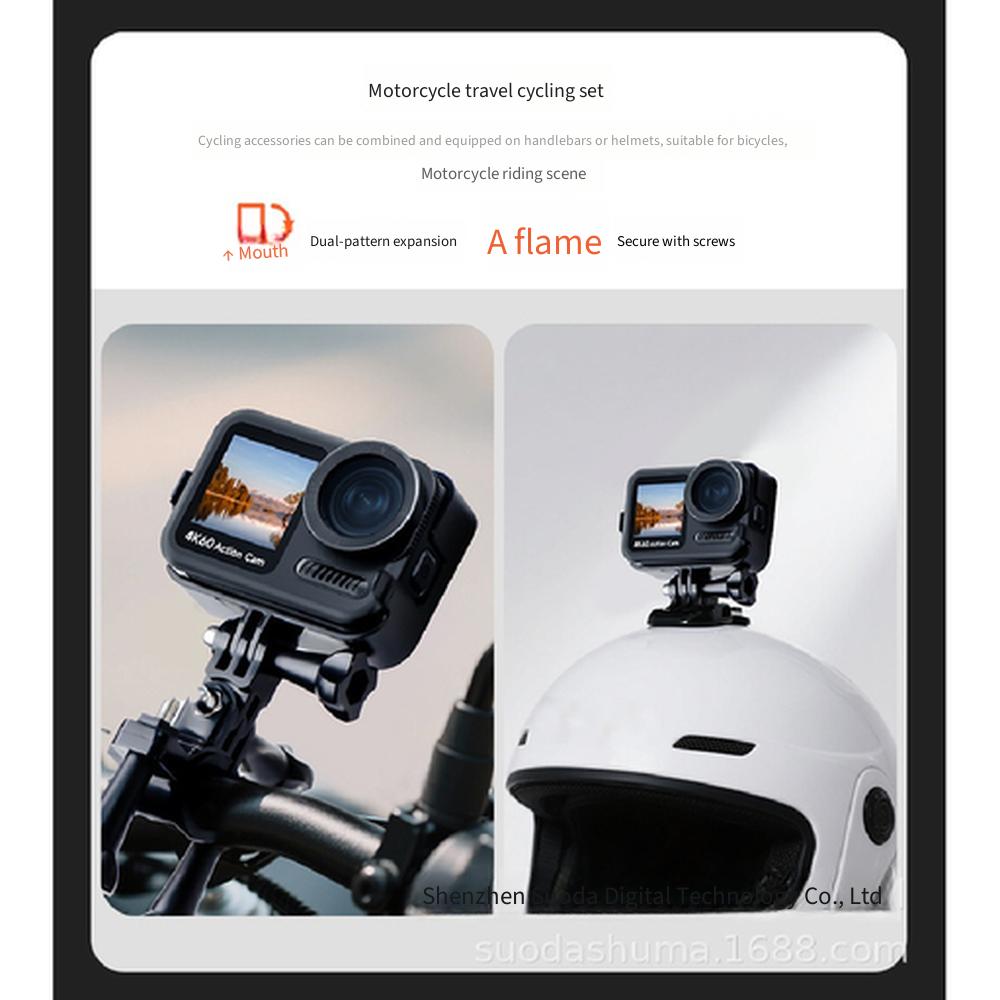 4K HD Sports Action Camera with Dual Front & Rear Color Screens, Waterproof Portable Outdoor Video Recorder