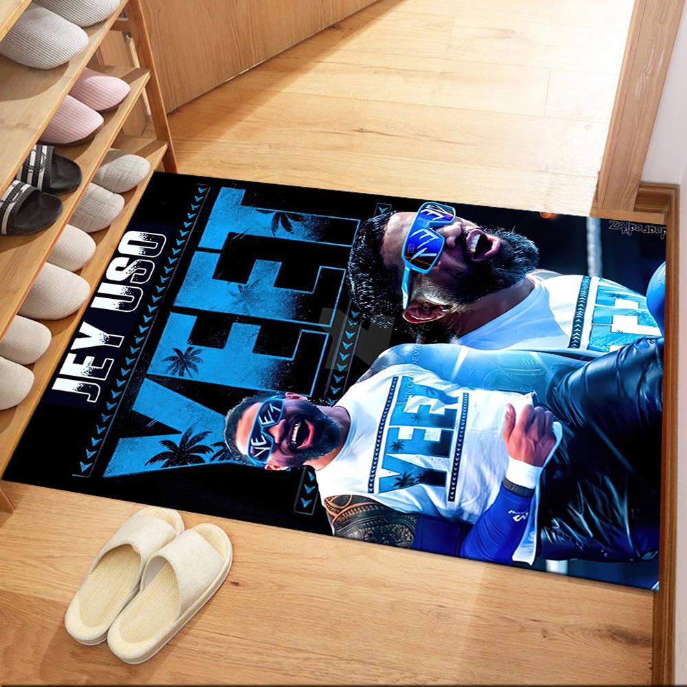 Yeet Jey Uso Square rugs are a great choice for living rooms, bedrooms, home décor, and as gifts.