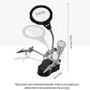 3.5X 12X Clip Welding Magnifier with 2 LED Clip Iron Welding Stand Station Magnifying Glass