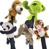 Practical Plush Animal Headcover Golf Club Head Covers 1/3/5 Fairway Woods Golf Rod Sleeve Sets