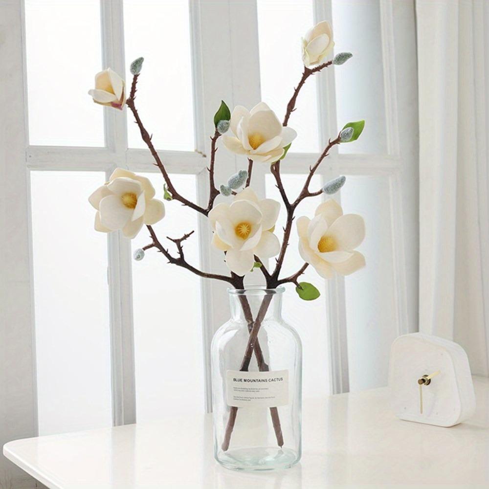 4 шт. Букет для свадьбы, искусственный цветок магнолии, свадебный букет, искусственный свадебный цветок, годовщина, вечеринка, домашний офис, сад, свадебный декор