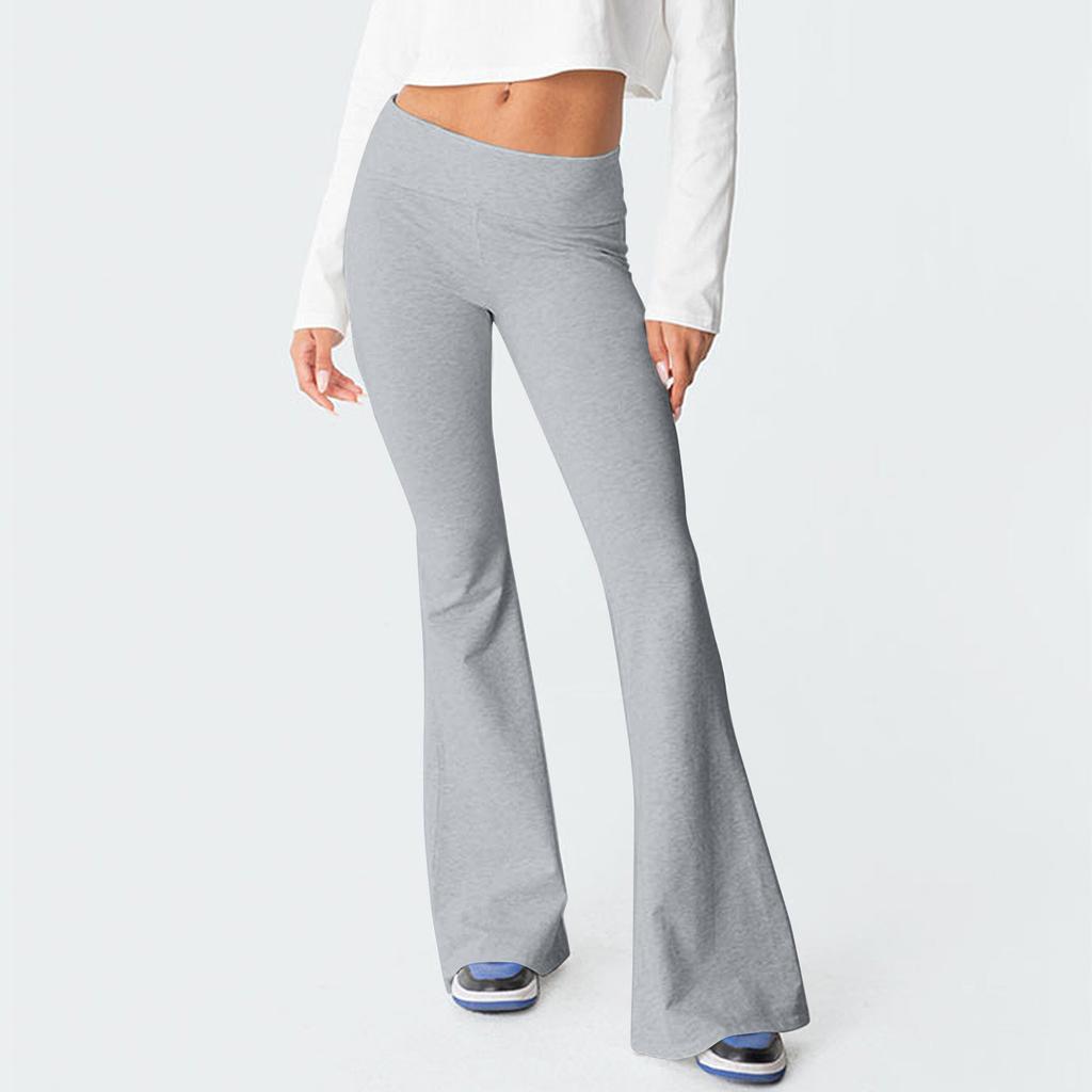 Women's Autumn And Winter Casual Home Flare Pants Yoga Casual Solid Color Sports Pants