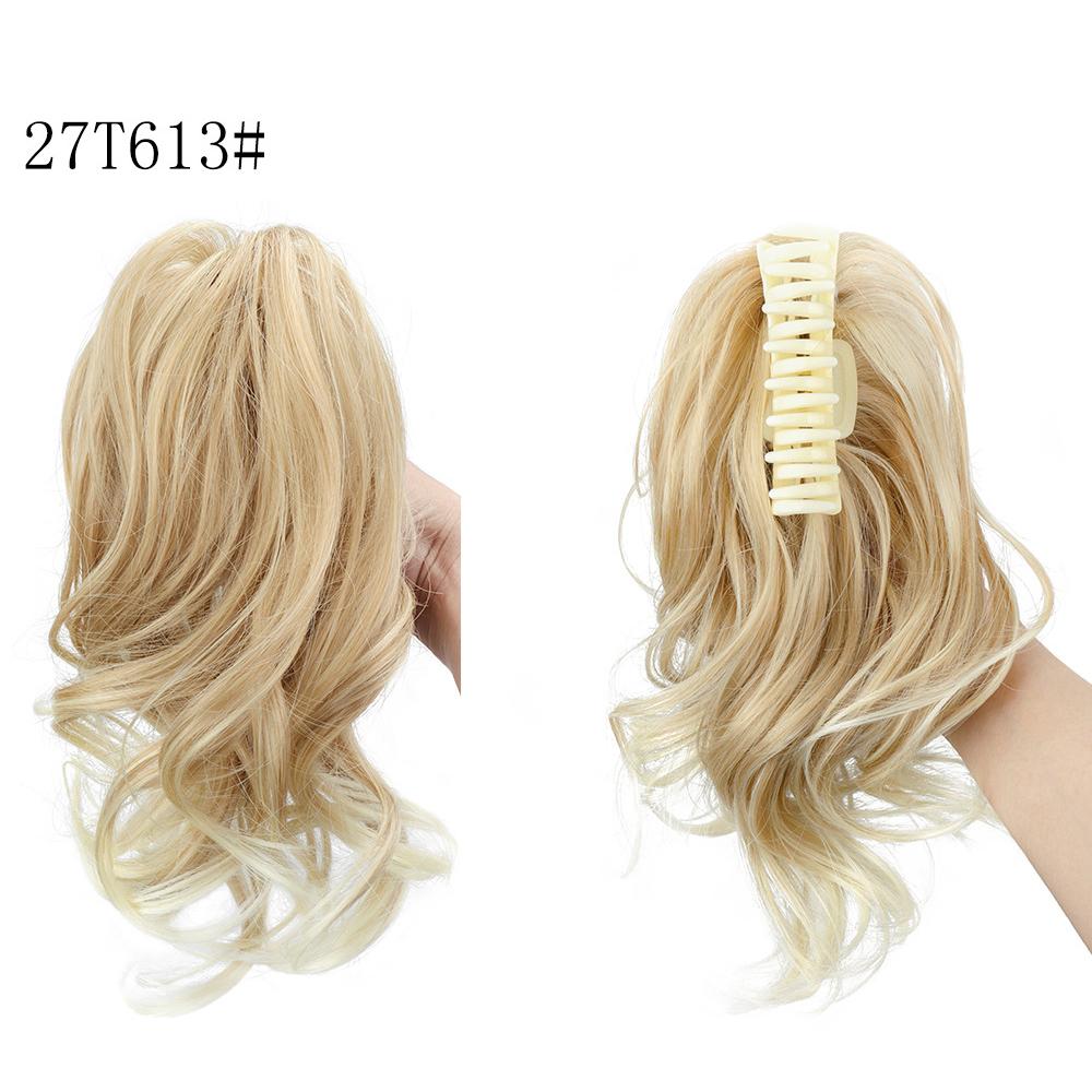 Synthetic 12 inch ponytail claw clip curly hair clip hair accessory