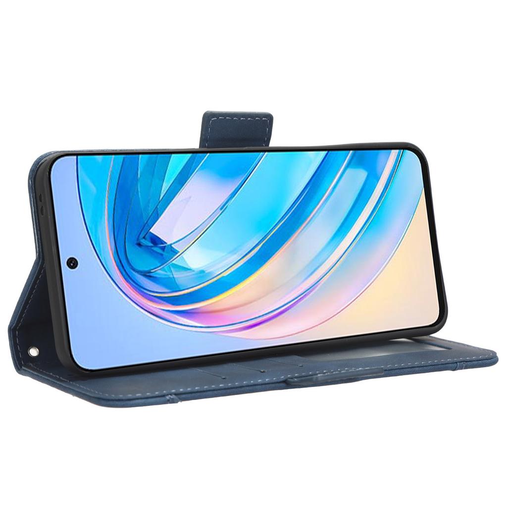 Для Honor X8a 4G чехол-кошелек-раскладушка для телефона из искусственной кожи с подставкой и несколькими отделениями для карт