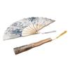Elegant Tassel Folding Fan Classical Hand Fold Fan Irregular Fracture Fan Silk Folding Fan  Female