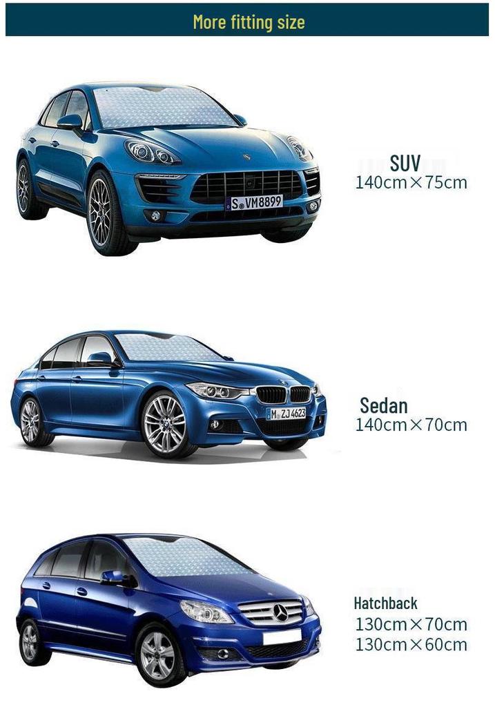 Утолщенный Лазерный Козырек от Солнца: Автомобильный солнцезащитный козырек на лобовое стекло с присосками, защищающий от УФ-излучения и сохраняющий прохладу