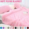 Soft Faux Fur Coral Fleece Blanket Winter Warm Fuzzy Shaggy Fluffy Blanket Cover Luxury Plush Fuzzy Bed Cover Blanket Bedding