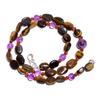 Natural Tiger Eye Amethyst Gemstone Mix Shape Smooth Beads Necklace 17" UB-4691 UB-4691
