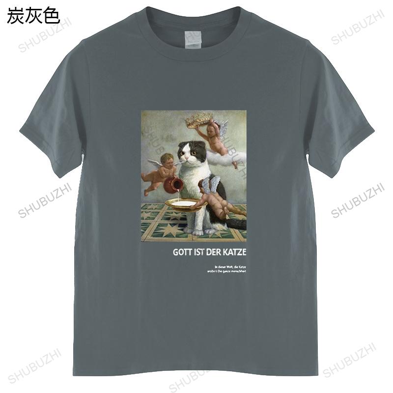 Summer Unisex Japanese  Ukiyo Cat Wave Printed T Shirts Streetwear Harajuku Hip Hop Casual Tops Tees Male Tshirts