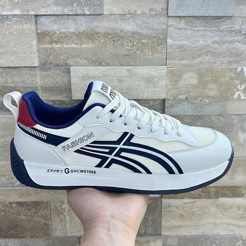 Повседневная обувь из дышащей сетки, весна 2025, новые мужские туфли, нескользящие и износостойкие, обувь Forrest Gump, мужские спортивные туфли на шнуровке