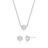 Серебряные серьги и ожерелье Стоунхендж Sc1339