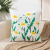 Pastoral Style Flower Pattern Pillowcase Embroidered Flower Cushion Cover  Living Room/Office