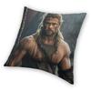 Viking Thor Nordic Chris Hemsworth Square Pillowcase Polyester Linen Velvet Pattern Zip Decor Throw Pillow Case Home Cover 45X45
