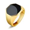 Jiayiqi Men's Ring Punk Rock Smooth 316L Stainless Steel Signet Ring For Men Hip Hop Party Jewelry Wholesale Male Wedding Anel