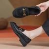 Осень новые туфли из маленькой кожи с металлической пряжкой туфли-лодочки универсальные туфли