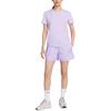 Nike Solid Color Logo Print Drawstring Straight Leg Casual Shorts Women shorts Purple DM6761-511