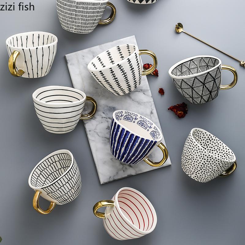 330 мл керамическая кружка с ручкой кофейная чашка послеобеденный чай чашка для молока чайные чашки молочная кружка кофейные кружки посуда для напитков чайная чашка чашки для воды