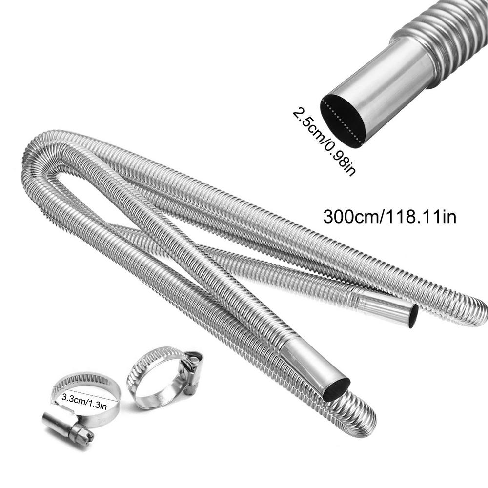 Flexible Exhaust Pipe Stainless Steel Exhaust Tubing Flexible Exhaust Hose Heater Parts Motorcycle Exhaust Pipes For Exhaust