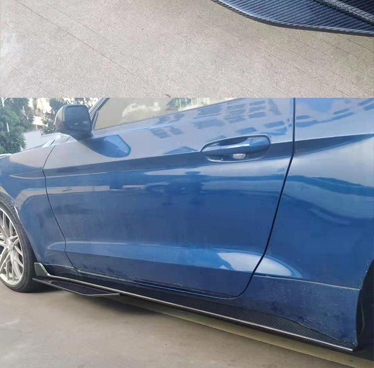 GT500 Carbon Fiber Side Skirts for 2015-2022 Ford Mustang Modification