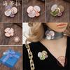 New Geometric Petal Combination Enamel Color Flower Magnetic Brooch Color Oil Ladies Multifunctional Brooch