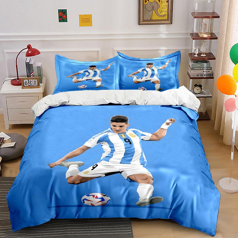Soccer player kicking ball. Bedding sets Duvet cover sets Duvet covers Pillowcases(1 * Duvet Cover 2 * Pillowcases without duvet insert)
