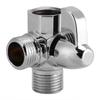 3?Way Brass Chrome Diverter G1/2" T Shape Adapter Valve for Shower Arm Mounted